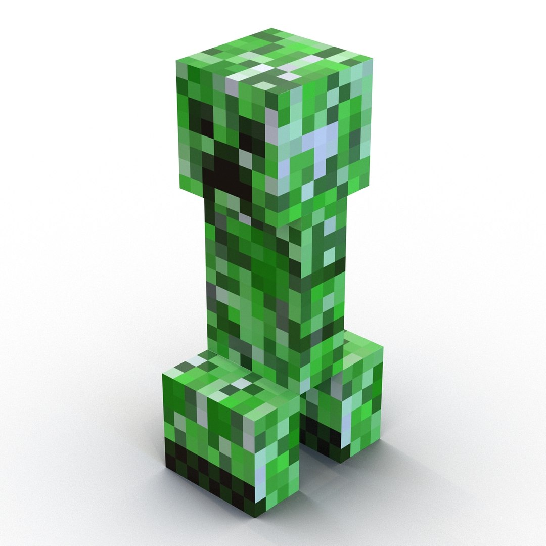 Realistic Minecraft Creeper 3D model