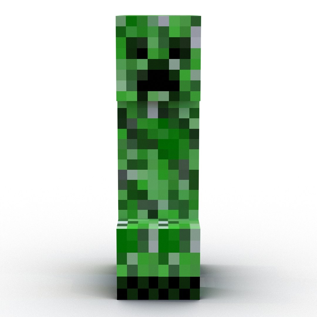 Realistic Minecraft Creeper 3D model