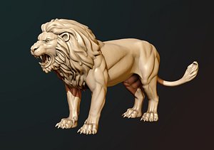 Lion Sculpture 3D print READY