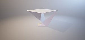 geometric triangular table set 3D model