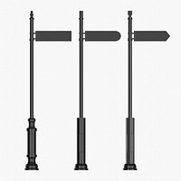 Set Of Three Street Pointers