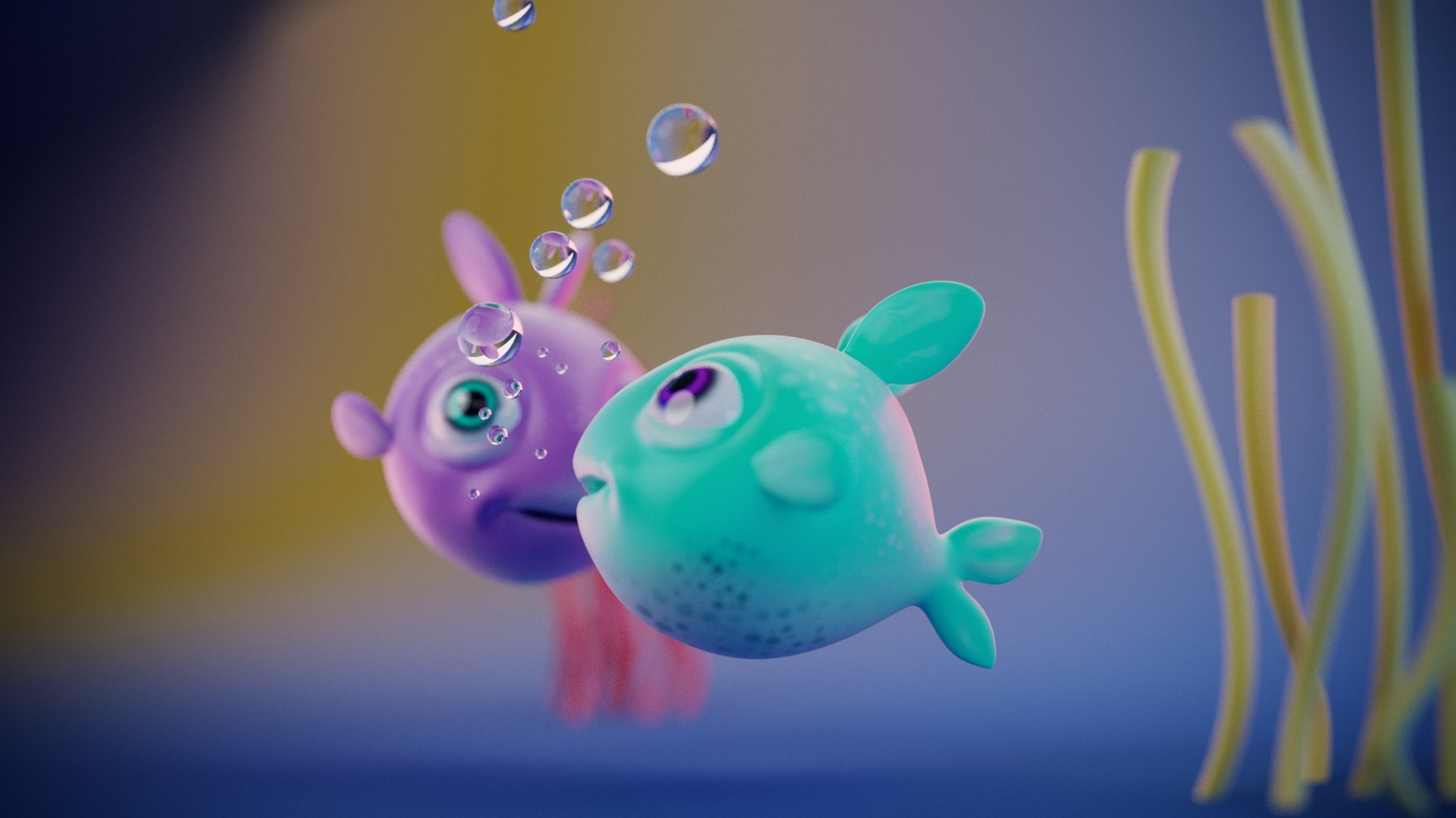 3D Cartoon Cute Fish Model - TurboSquid 1884163