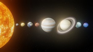 photorealistic solar 8k planets 3D model