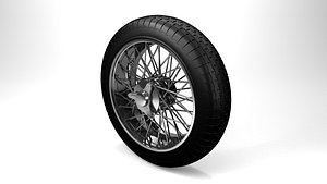classic spoked car wheel 3D model