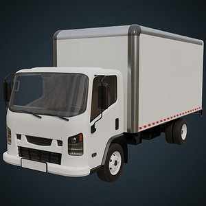 3D Box Truck 1A model