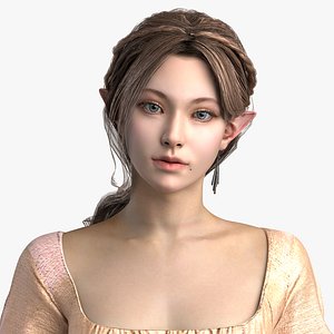 elf Female 3d Rigged 3D