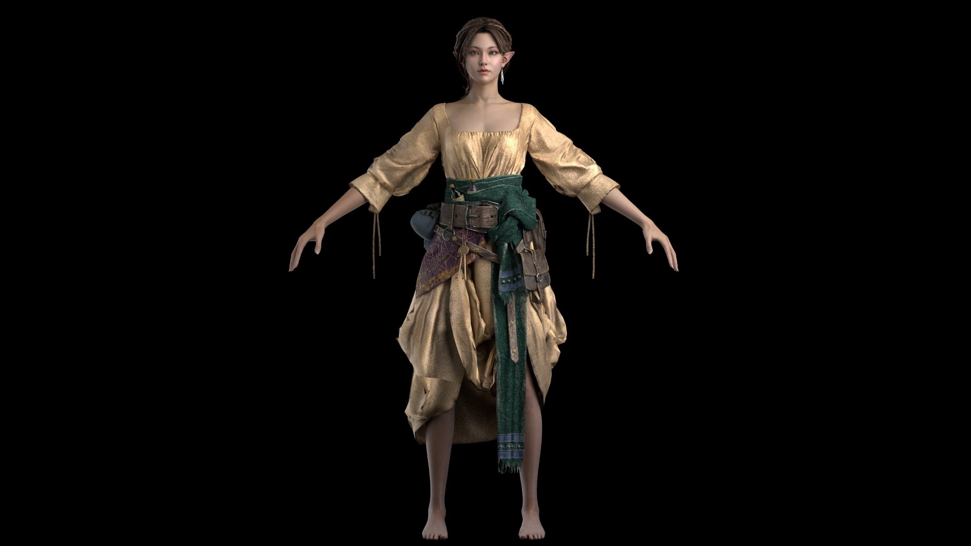 Elf Female 3d Rigged 3D - TurboSquid 2160832