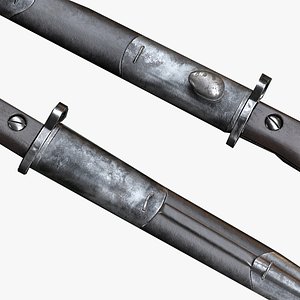 3D British WWI P1907 Shortened Bayonet Trench