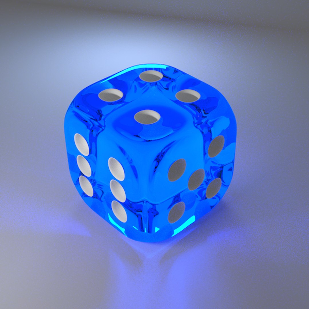 blue glass 3d obj