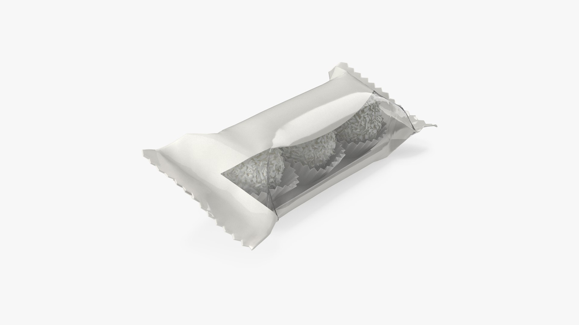 Coconut Candy Ball 3PCs Pack 3D model preview