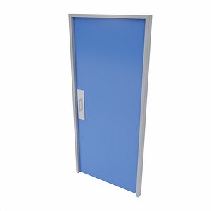 Store room door lowpoly 3d model