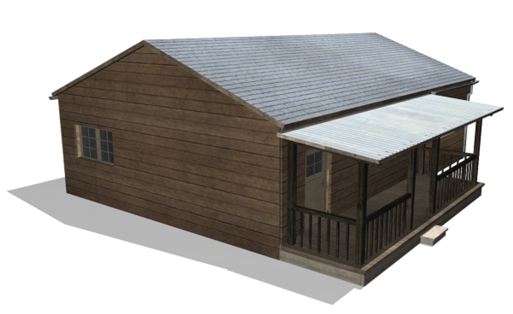 Wooden House 3d Model