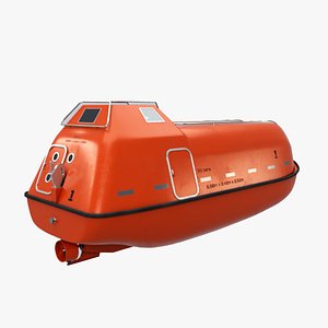 3D 3D Lifeboat Marine Rescue Vessel model