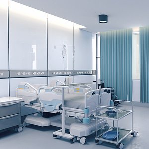 3D Single Unit Self Care Hospital Room