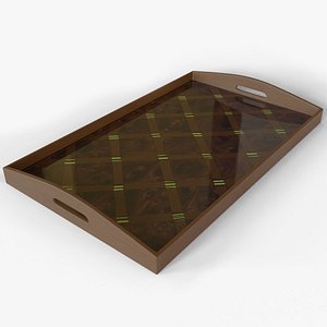 3D Moroccan Wooden Serving Tray