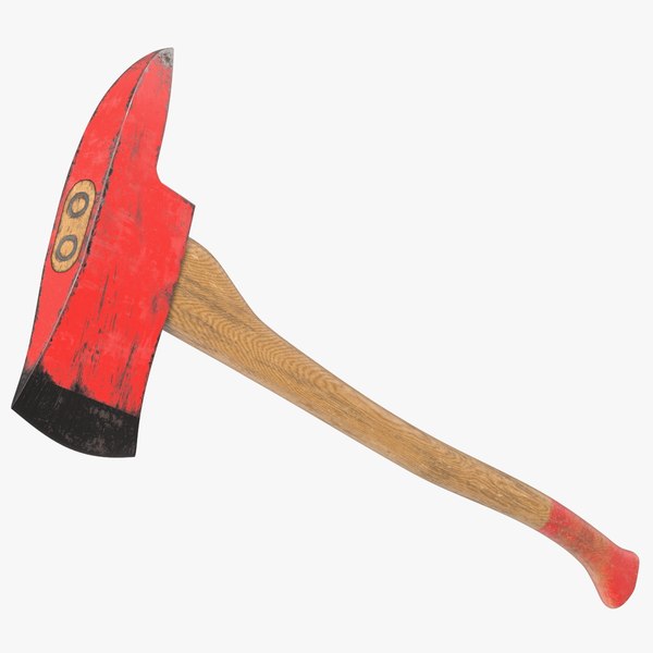 3D Pickhead Fire Axe with Wooden Handle Old