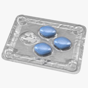3D Viagra Blister Pack Open model