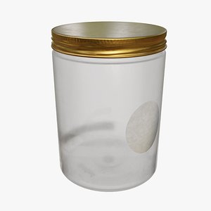 Frosted glass jar with brass lid