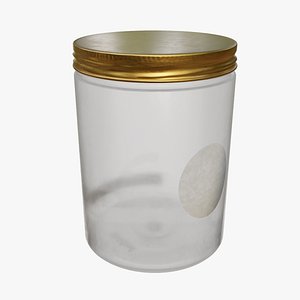Frosted glass jar with brass lid