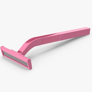 Pink Disposable Razor 3D model