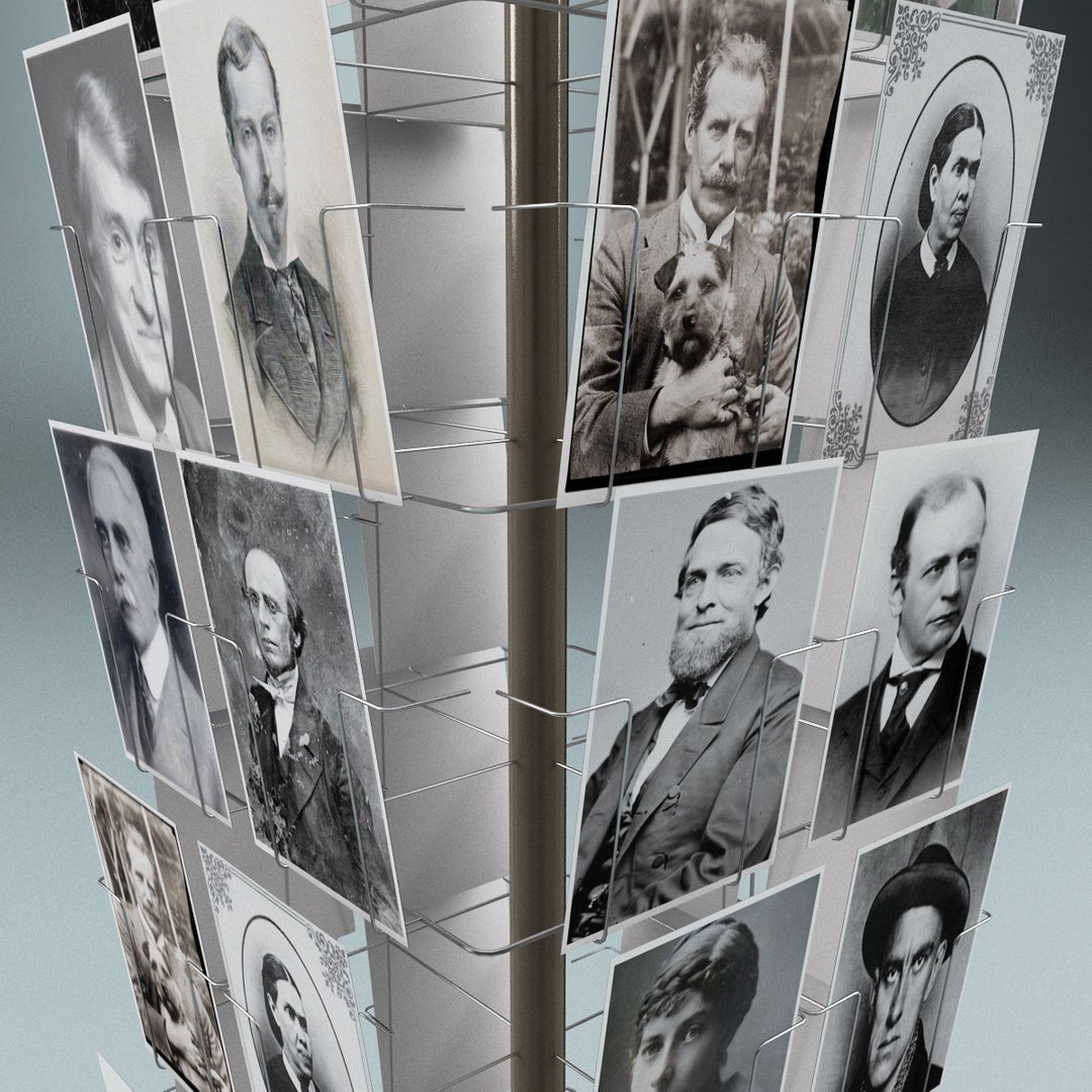 3d postcard rack v2 model