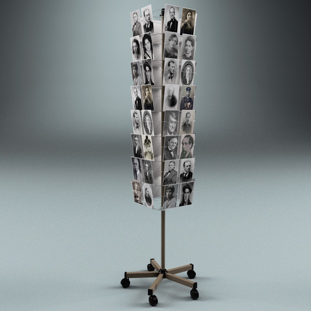 3d postcard rack v2 model