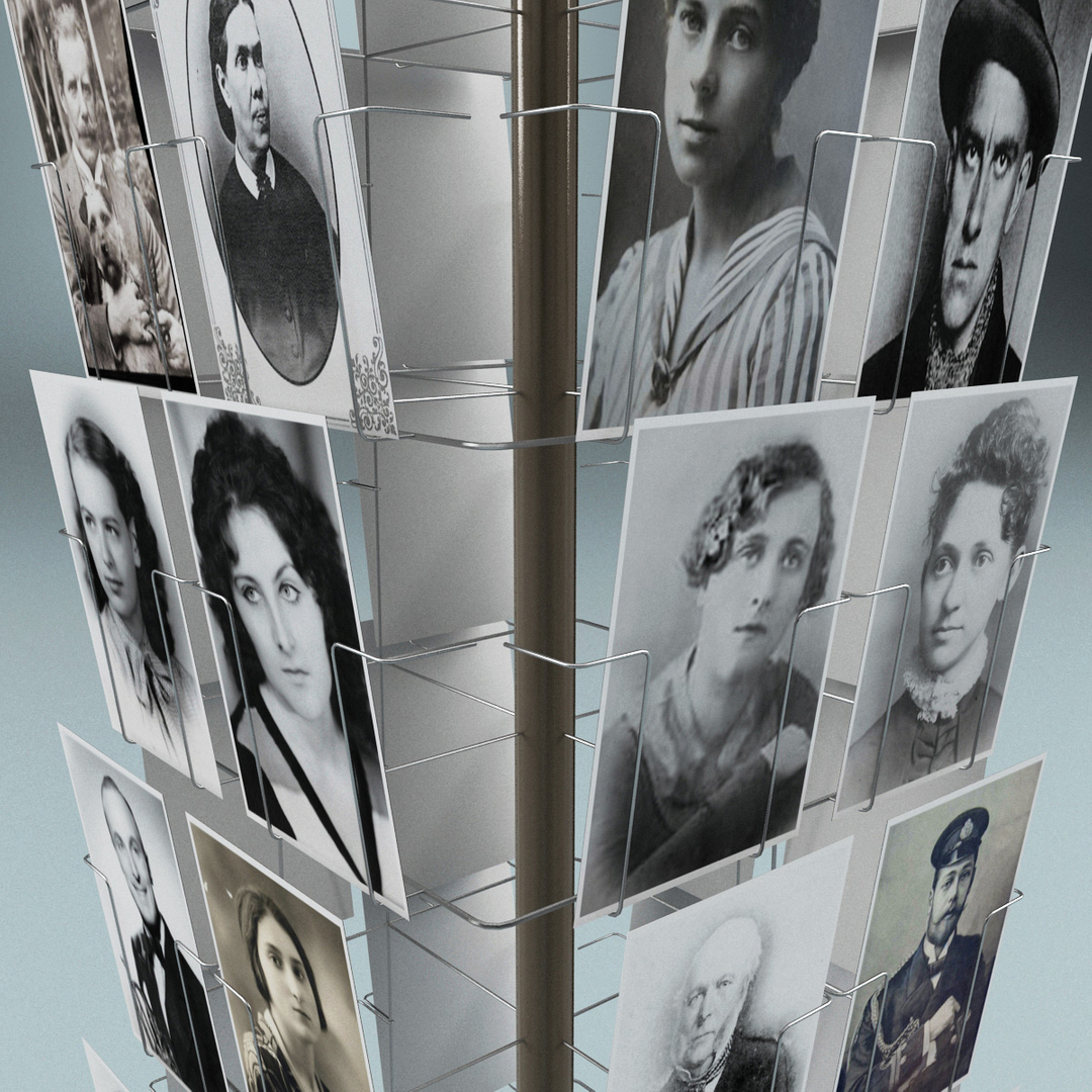 3d postcard rack v2 model