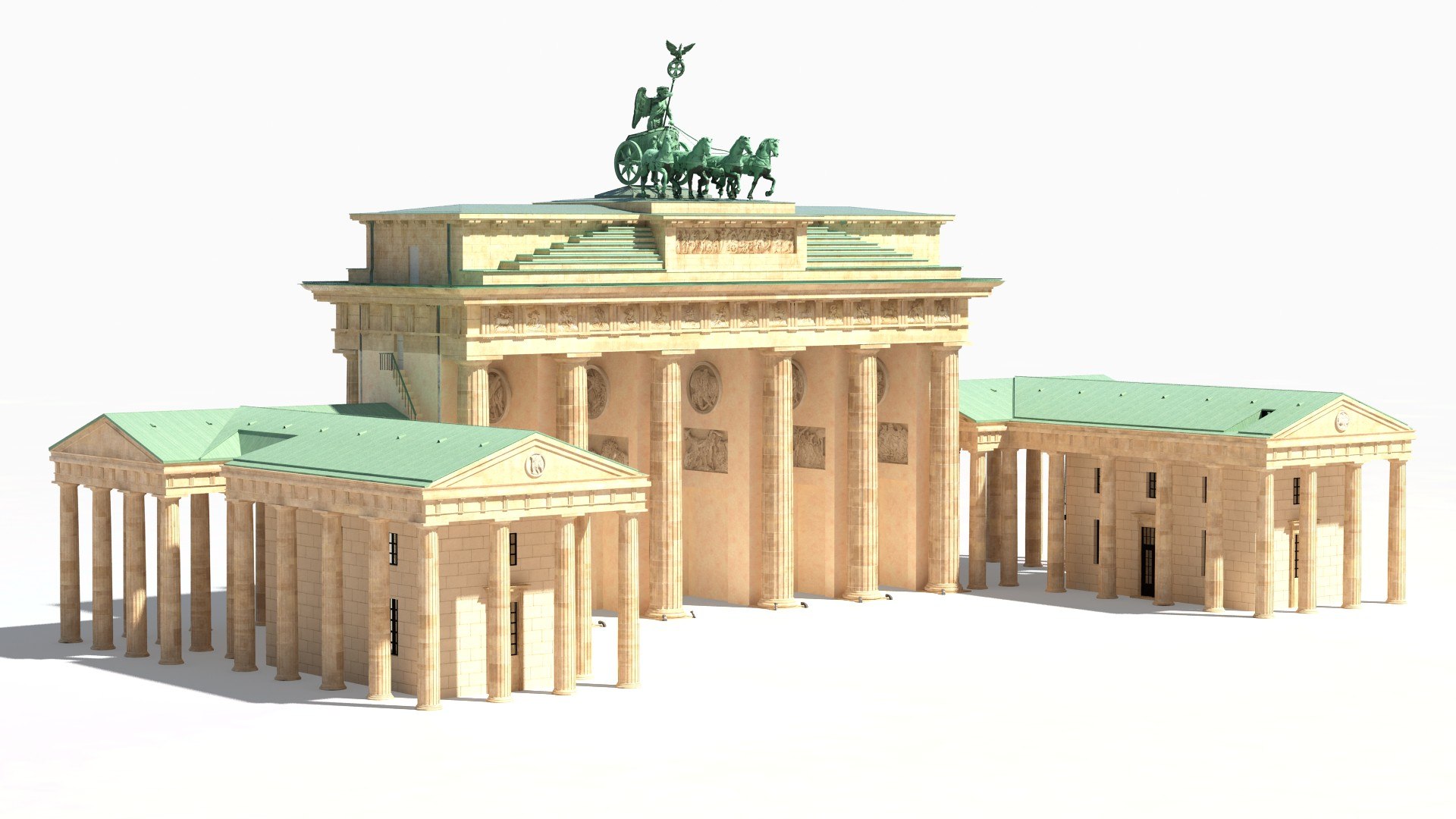 Brandenburg Gate 3D model preview