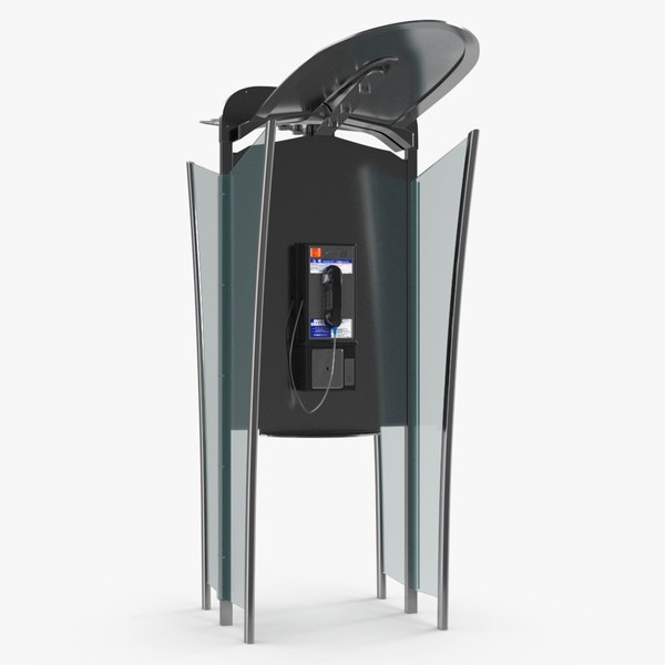 modelo 3d Cabina telefónica de cristal moderna - TurboSquid 2200246