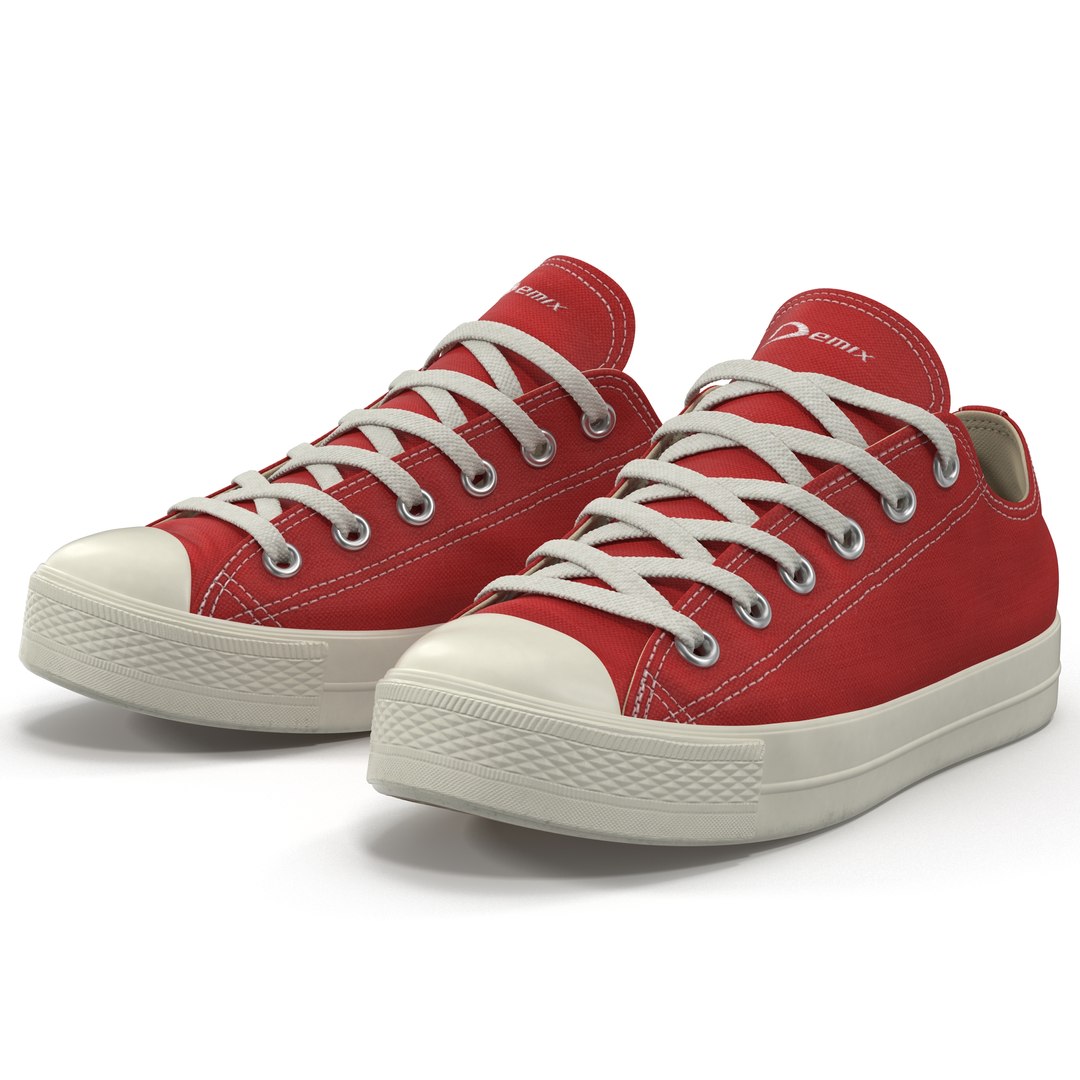 Sneakers 2 Red 3D Model 3D model preview