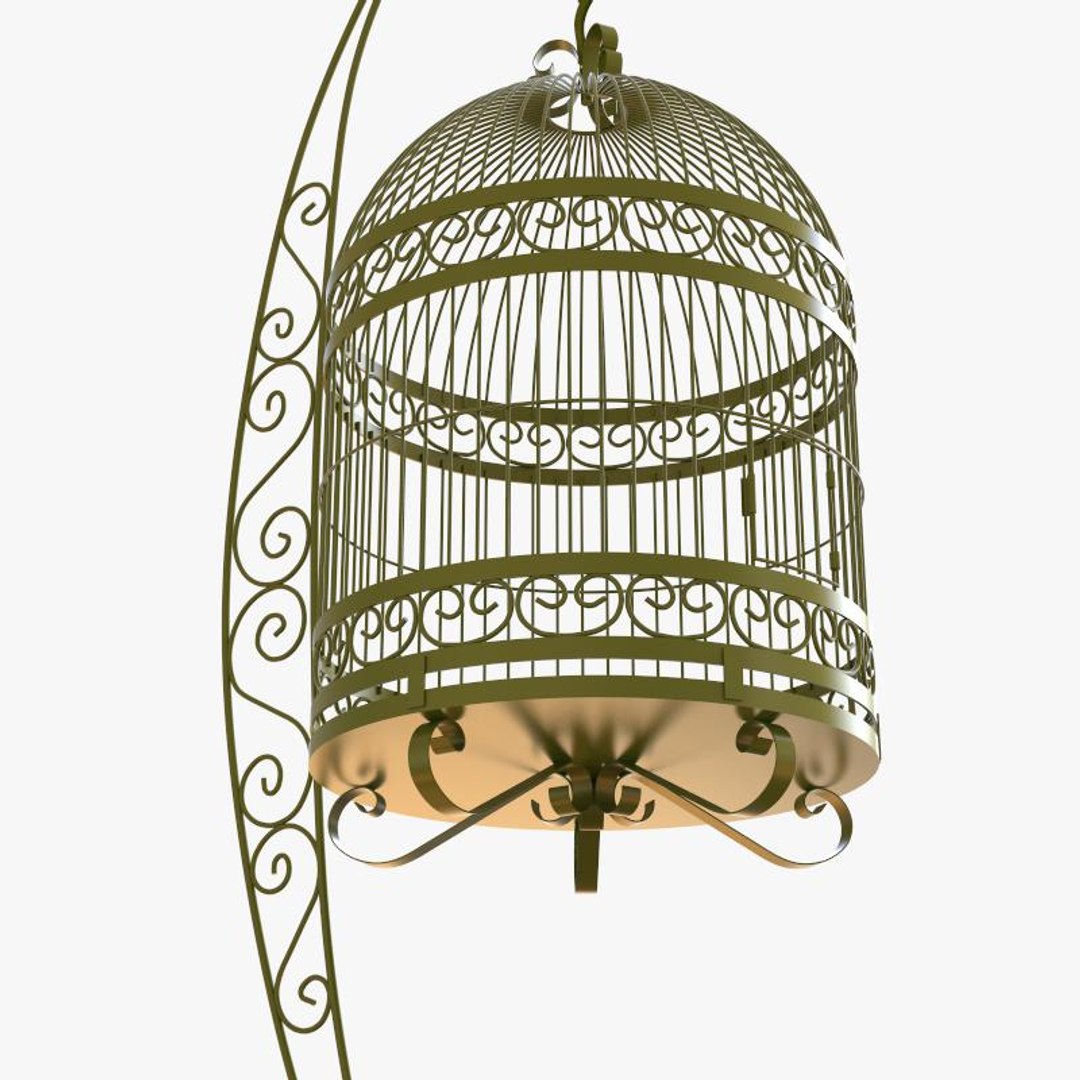 Vintage Bird Cage Stand 3D Model - TurboSquid 1385674