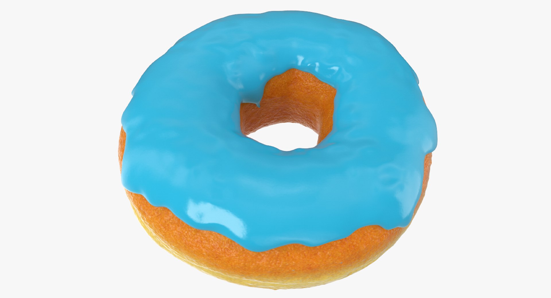 Blue Donut 3D model preview