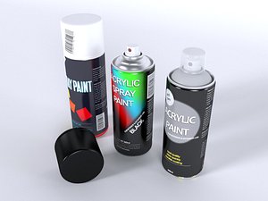 3D model Spray paint can 400 ml VR / AR / low-poly