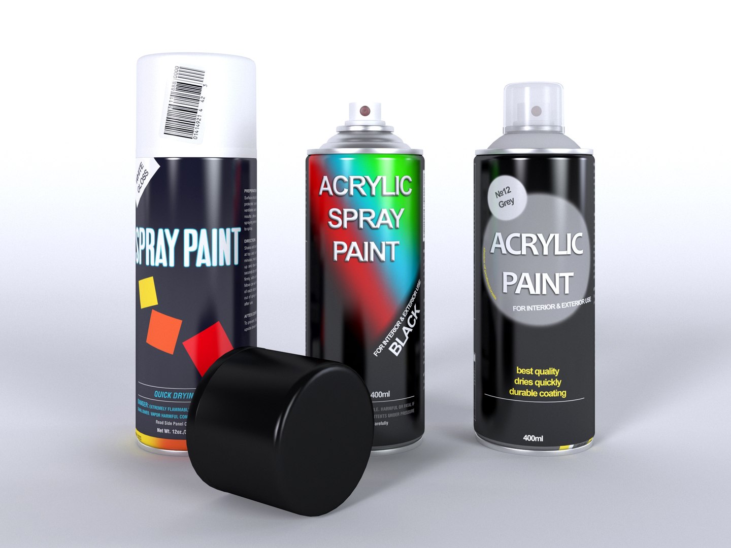 Spray Paint Cans Collection 3D TurboSquid 2146026   Z001 