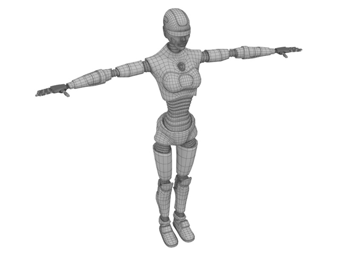 Woman Robot 3d Model