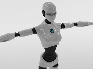 女性机器人3d模型