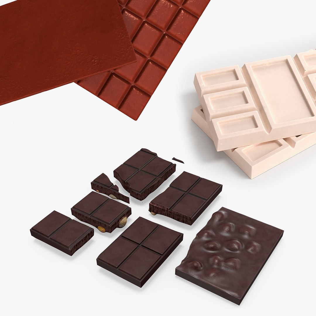 Chocolate Bars Collection 2 3D model preview