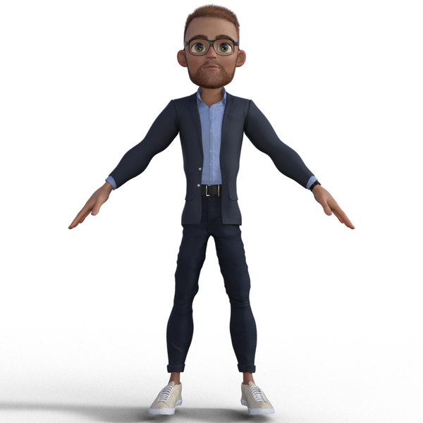 3D Cartoon Character Businessman 3D model