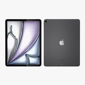 3D Apple iPad Air 13 2024 Sapce Gray