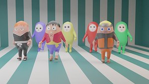 3D Fall guys model