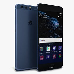 3D huawei p10 dazzling blue