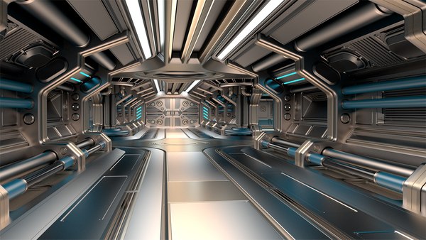 Sci-fi modular corridor 3D model - TurboSquid 1364268