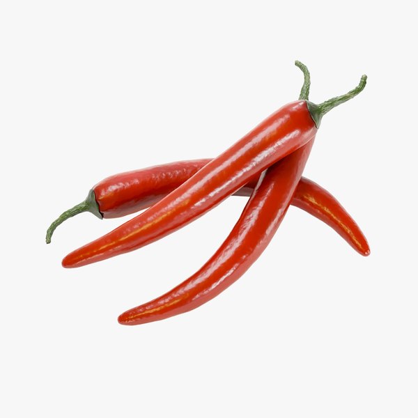 3D Red Chili Pepper