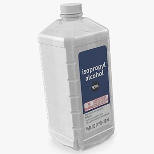 Medical Plastic Vial Isopropyl Alcohol 16 Fl Oz