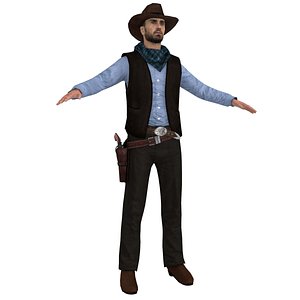 cowboy hat 3 3d model