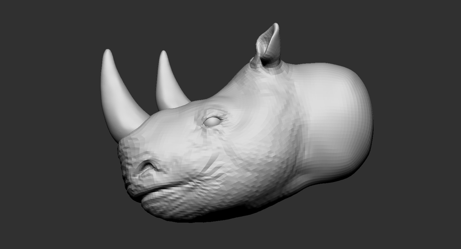 3D Model Rhino Head Base Mesh TurboSquid 1673476