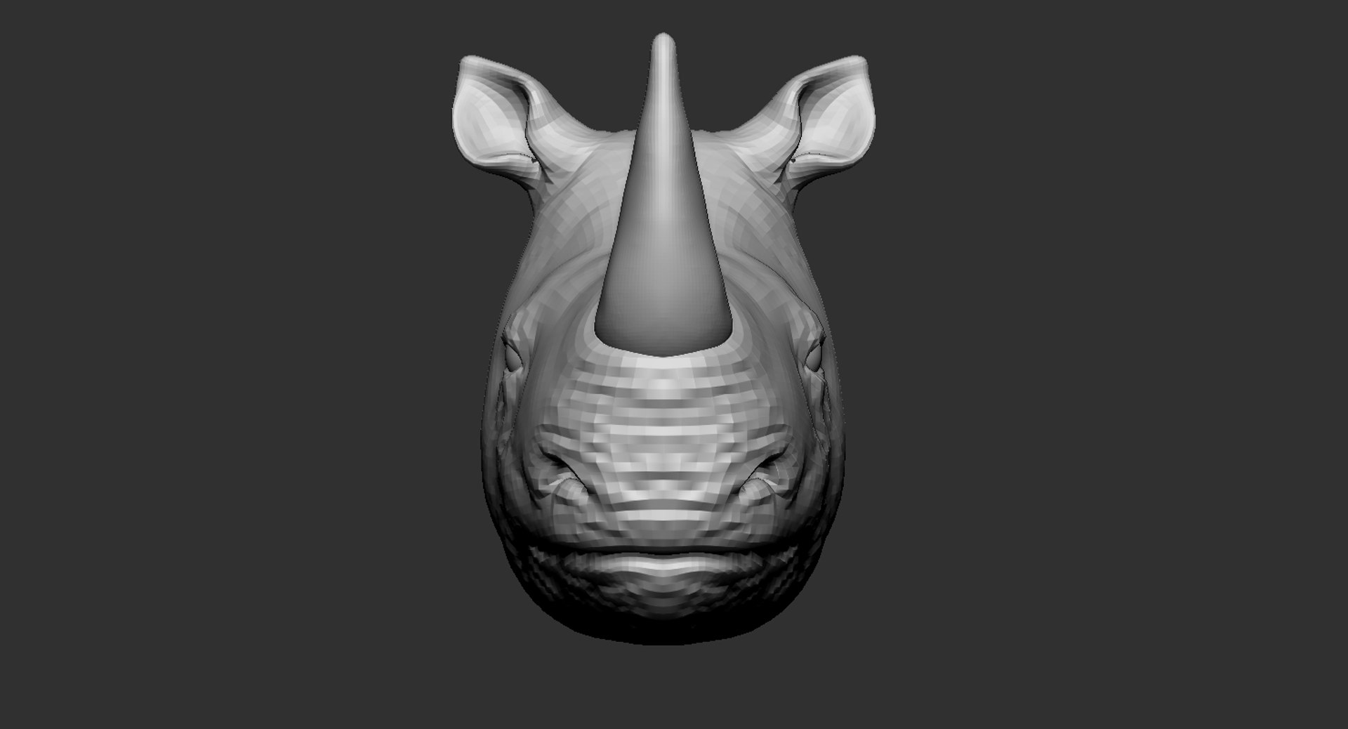 3D Model Rhino Head Base Mesh TurboSquid 1673476