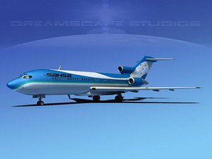 airline boeing 727 727-100 3d model