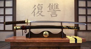 3d max samurai katana