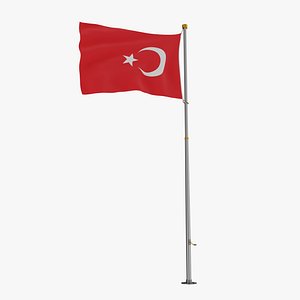 Pole Flag Turkey V2